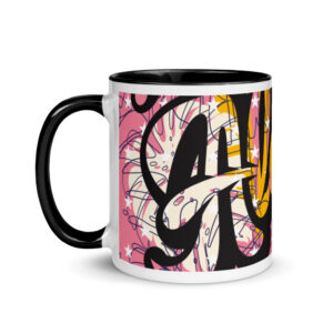 Keoni Serving Aloha Pink Mug with Black Inside