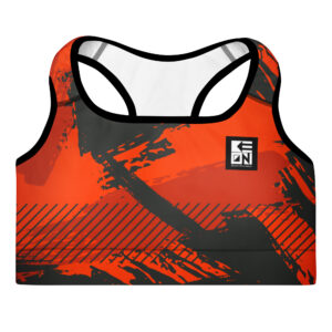 Red Grunge Sports Bra