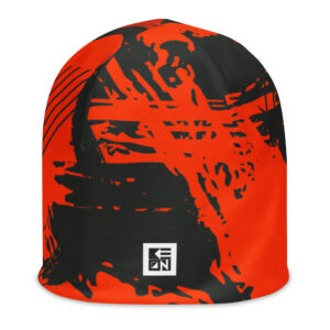 Red Grunge Skull Cap
