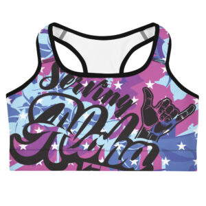 Serving Aloha Purple Sports Bra